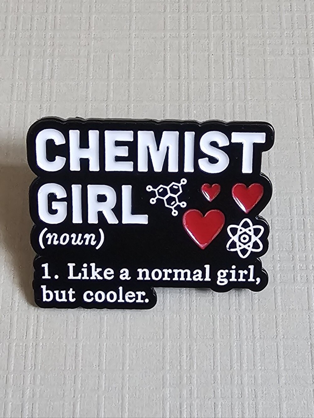 "Chemist Girl" STEM Science Chemistry Enamel Pin Lapel Pin